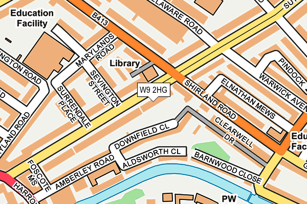 W9 2HG map - OS OpenMap – Local (Ordnance Survey)