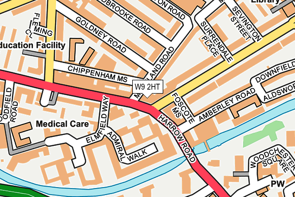 W9 2HT map - OS OpenMap – Local (Ordnance Survey)