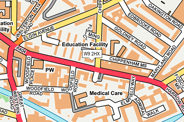 W9 2HX map - OS OpenMap – Local (Ordnance Survey)