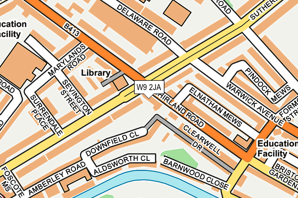 W9 2JA map - OS OpenMap – Local (Ordnance Survey)