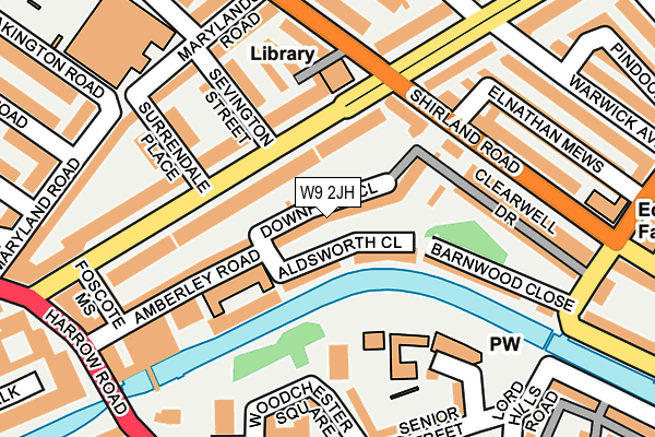 W9 2JH map - OS OpenMap – Local (Ordnance Survey)