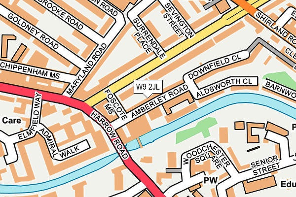 W9 2JL map - OS OpenMap – Local (Ordnance Survey)