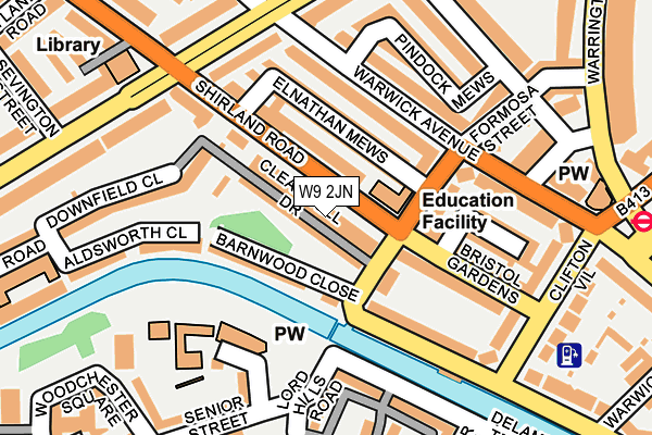W9 2JN map - OS OpenMap – Local (Ordnance Survey)