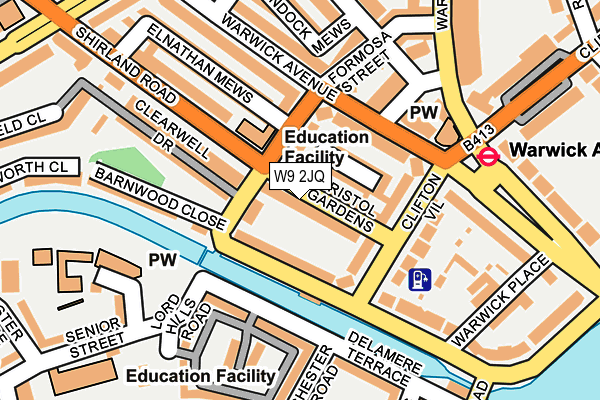 W9 2JQ map - OS OpenMap – Local (Ordnance Survey)