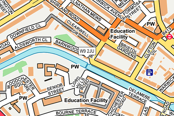 W9 2JU map - OS OpenMap – Local (Ordnance Survey)