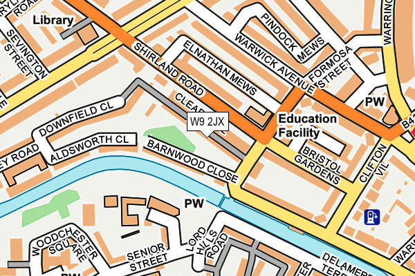 W9 2JX map - OS OpenMap – Local (Ordnance Survey)