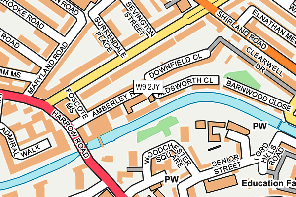 W9 2JY map - OS OpenMap – Local (Ordnance Survey)