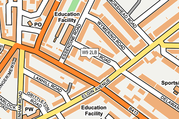W9 2LB map - OS OpenMap – Local (Ordnance Survey)
