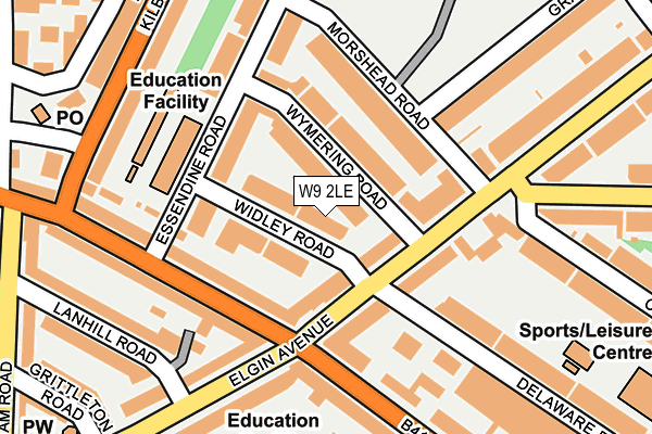 W9 2LE map - OS OpenMap – Local (Ordnance Survey)