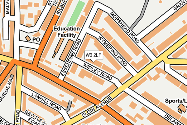 W9 2LF map - OS OpenMap – Local (Ordnance Survey)