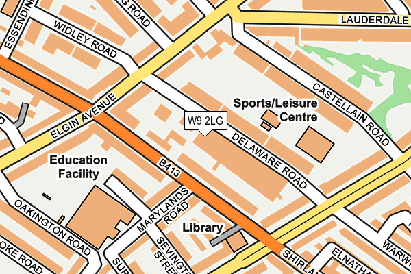 W9 2LG map - OS OpenMap – Local (Ordnance Survey)