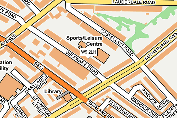 W9 2LH map - OS OpenMap – Local (Ordnance Survey)