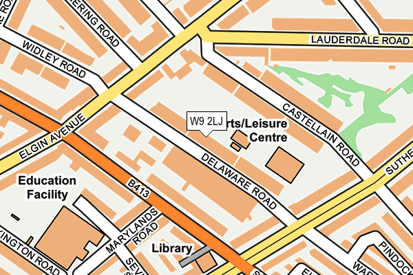 W9 2LJ map - OS OpenMap – Local (Ordnance Survey)