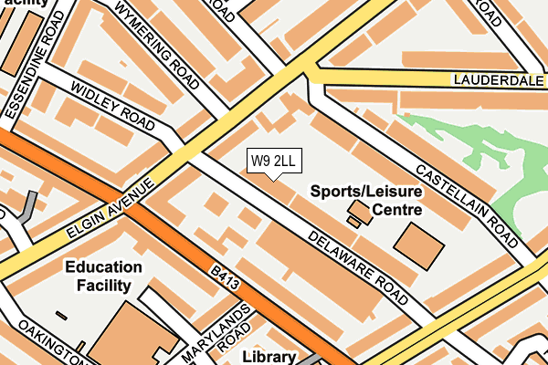 W9 2LL map - OS OpenMap – Local (Ordnance Survey)