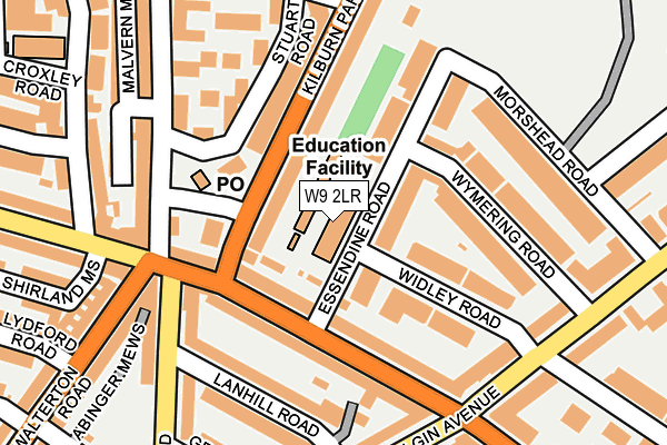 W9 2LR map - OS OpenMap – Local (Ordnance Survey)