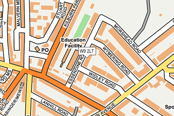 W9 2LT map - OS OpenMap – Local (Ordnance Survey)