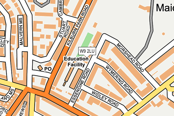 W9 2LU map - OS OpenMap – Local (Ordnance Survey)