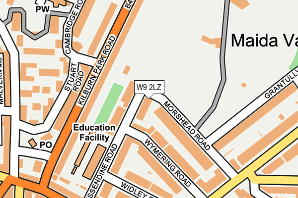 W9 2LZ map - OS OpenMap – Local (Ordnance Survey)