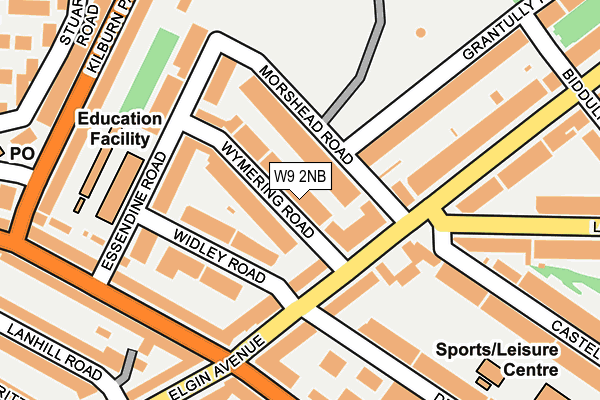 W9 2NB map - OS OpenMap – Local (Ordnance Survey)