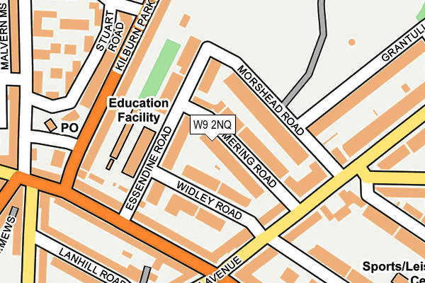 W9 2NQ map - OS OpenMap – Local (Ordnance Survey)