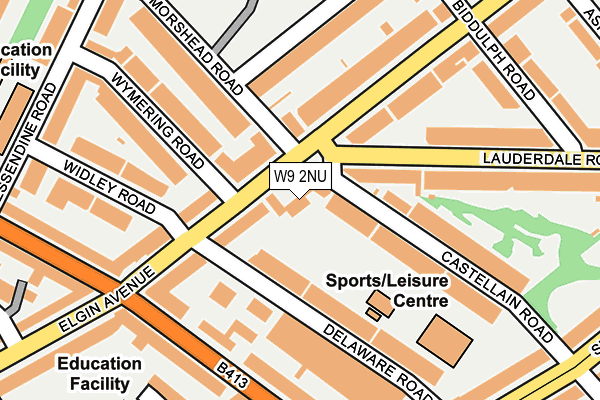 W9 2NU map - OS OpenMap – Local (Ordnance Survey)
