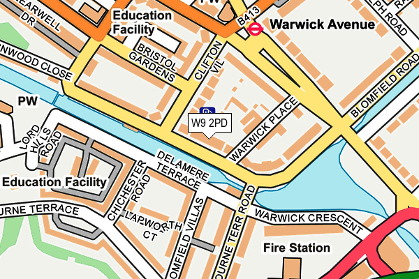 W9 2PD map - OS OpenMap – Local (Ordnance Survey)