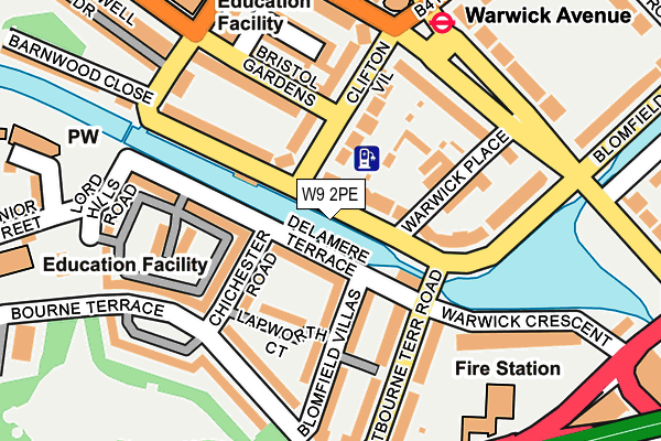 W9 2PE map - OS OpenMap – Local (Ordnance Survey)