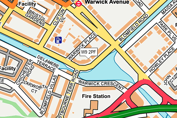 W9 2PF map - OS OpenMap – Local (Ordnance Survey)