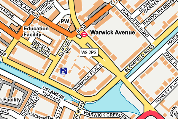 W9 2PS map - OS OpenMap – Local (Ordnance Survey)