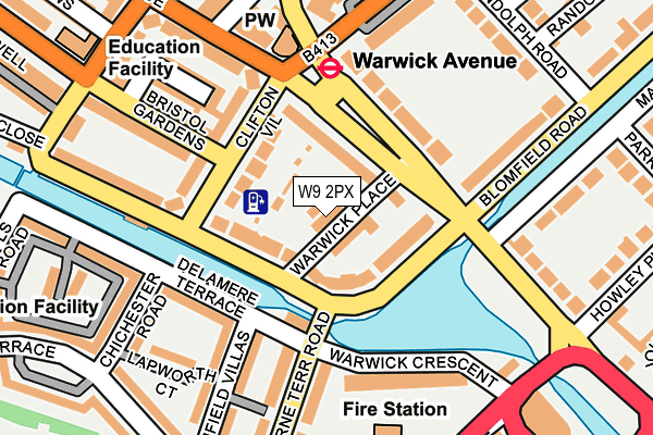 W9 2PX map - OS OpenMap – Local (Ordnance Survey)