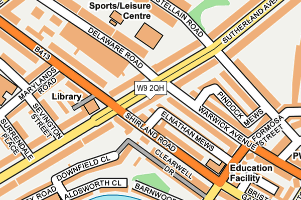 W9 2QH map - OS OpenMap – Local (Ordnance Survey)