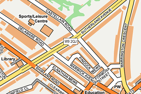 W9 2QJ map - OS OpenMap – Local (Ordnance Survey)