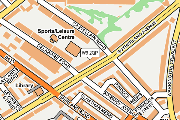 W9 2QP map - OS OpenMap – Local (Ordnance Survey)