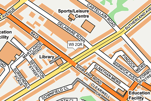 W9 2QR map - OS OpenMap – Local (Ordnance Survey)