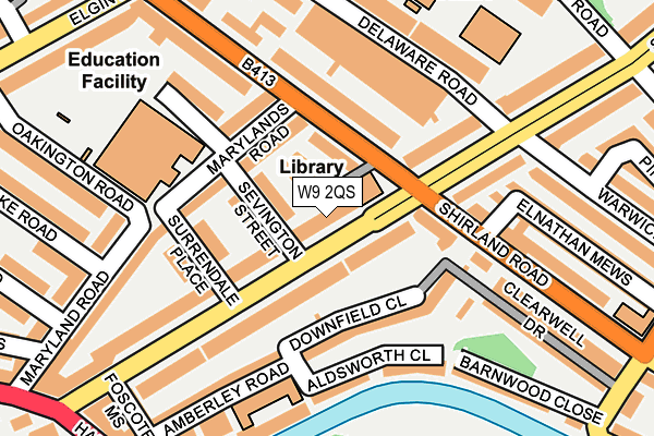 W9 2QS map - OS OpenMap – Local (Ordnance Survey)