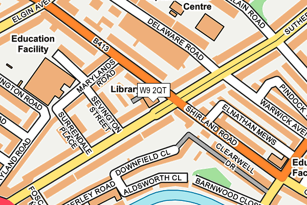 W9 2QT map - OS OpenMap – Local (Ordnance Survey)