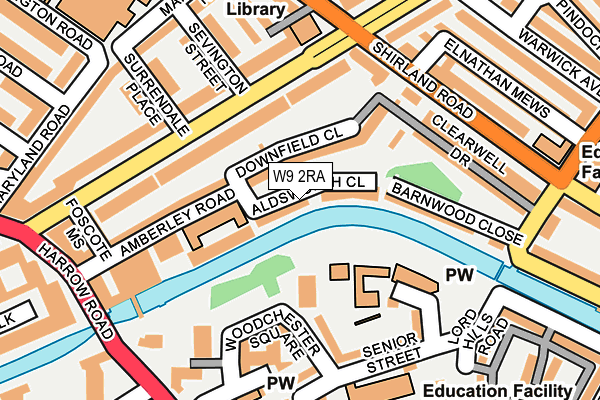 W9 2RA map - OS OpenMap – Local (Ordnance Survey)