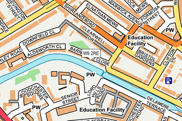 W9 2RE map - OS OpenMap – Local (Ordnance Survey)