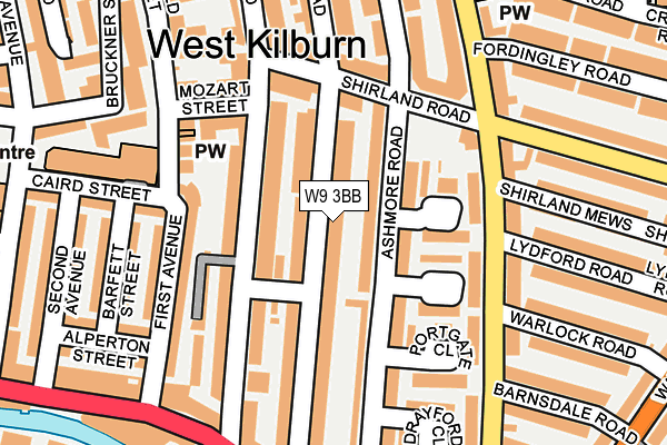 W9 3BB map - OS OpenMap – Local (Ordnance Survey)