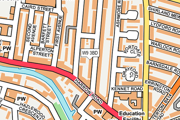 W9 3BD map - OS OpenMap – Local (Ordnance Survey)