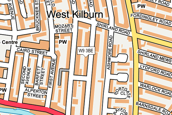 W9 3BE map - OS OpenMap – Local (Ordnance Survey)