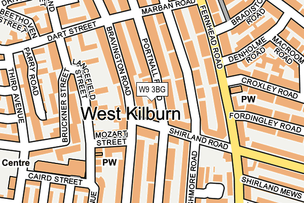 W9 3BG map - OS OpenMap – Local (Ordnance Survey)