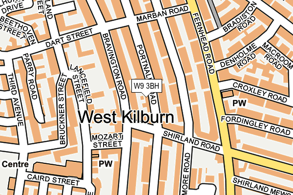 W9 3BH map - OS OpenMap – Local (Ordnance Survey)