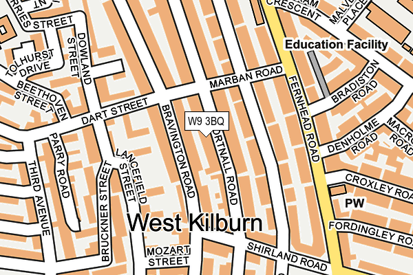 W9 3BQ map - OS OpenMap – Local (Ordnance Survey)