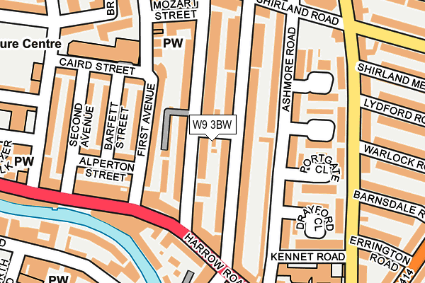 W9 3BW map - OS OpenMap – Local (Ordnance Survey)