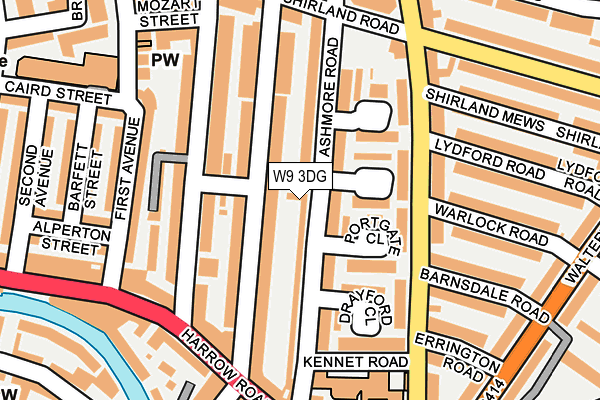 W9 3DG map - OS OpenMap – Local (Ordnance Survey)