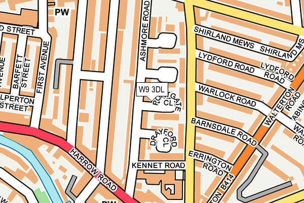 W9 3DL map - OS OpenMap – Local (Ordnance Survey)