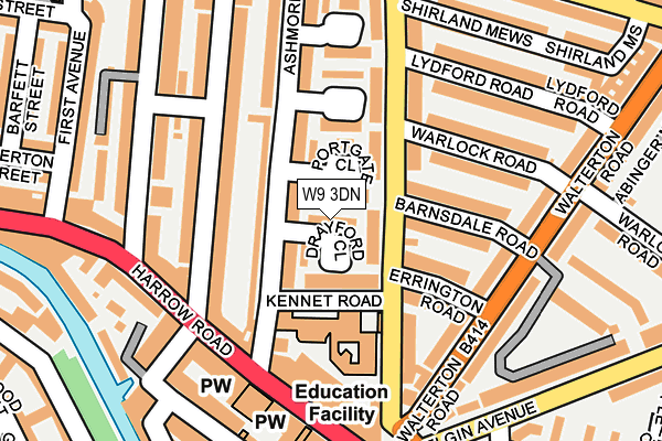 W9 3DN map - OS OpenMap – Local (Ordnance Survey)