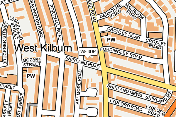 W9 3DP map - OS OpenMap – Local (Ordnance Survey)