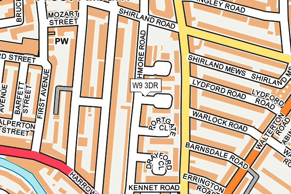 W9 3DR map - OS OpenMap – Local (Ordnance Survey)